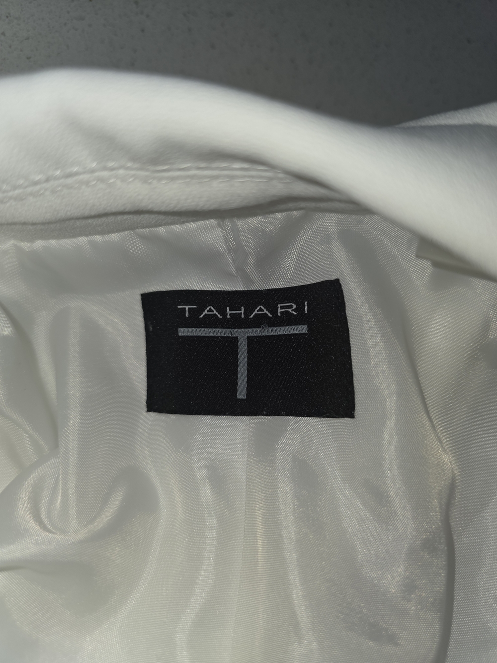 Tahari White Rolled-Sleeve Tailored Blazer - Picture 3 of 5